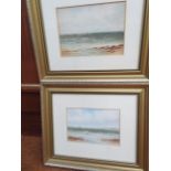 Pair of early 20th seascape watercolours signed by