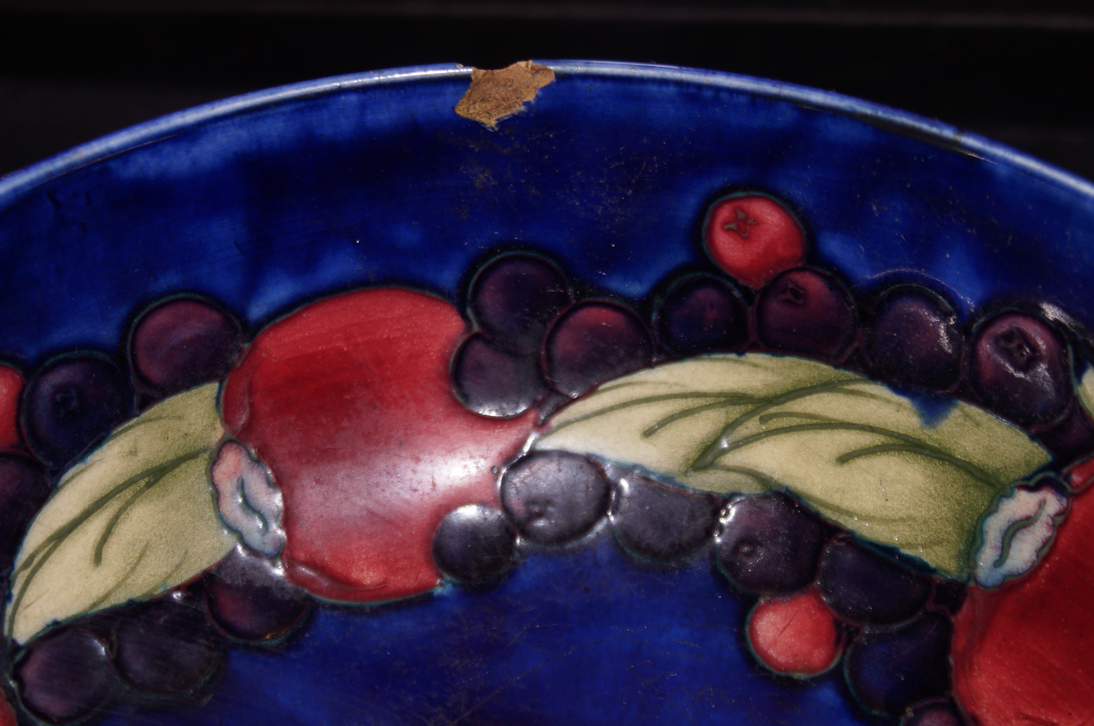 William Moorcroft fruit bowl with fruit & rope dec - Image 3 of 3