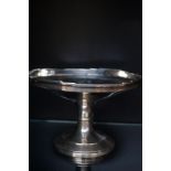 Silver footed bowl, full Birmingham hallmark. Diam