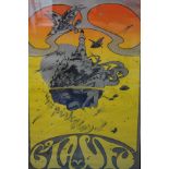 Pink Floyd colour poster print, "CIA UFO", 1967. 8