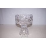 Crystal 2 piece footed bowl Height 24 cm