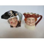 2 Royal Doulton toby jugs, long john silver D6335