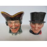 2 Royal Doulton toby jugs, john peel D5612 & Dick