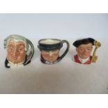 3 Royal Doulton character jugs