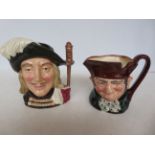 2 Royal Doulton toby jugs 1 artemis and old charli