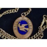 Monmouthshire masonic gilt chain & jewel