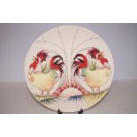Moorcroft good morning roosters plate