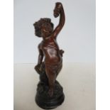 Bronze cherub, unsigned Height 29 cm