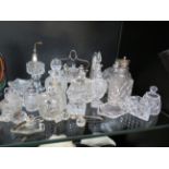 Collection of cut crystal and dressing table ware