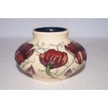 Moorcroft chocolate cosmos vase Height 9 cm