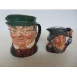Royal Doulton toby jug together with rip van winkl