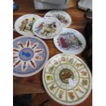 Collection of Wedgewood cabinet plates, some with