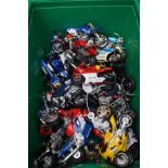 Large collection of model motor bikes