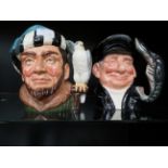 2 Royal Doulton toby jugs, lobster man D6617 & Fal