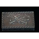 Silver ornate card case, stamped 925