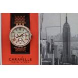 Caravelle designer wristwatch with box & spare lin