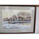 Brian Barlow Snow Scene (Old Hall Farm Bolton - 19