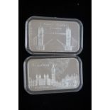 2x 1oz.999 silver ingots