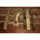 4 x Brass Door Handles