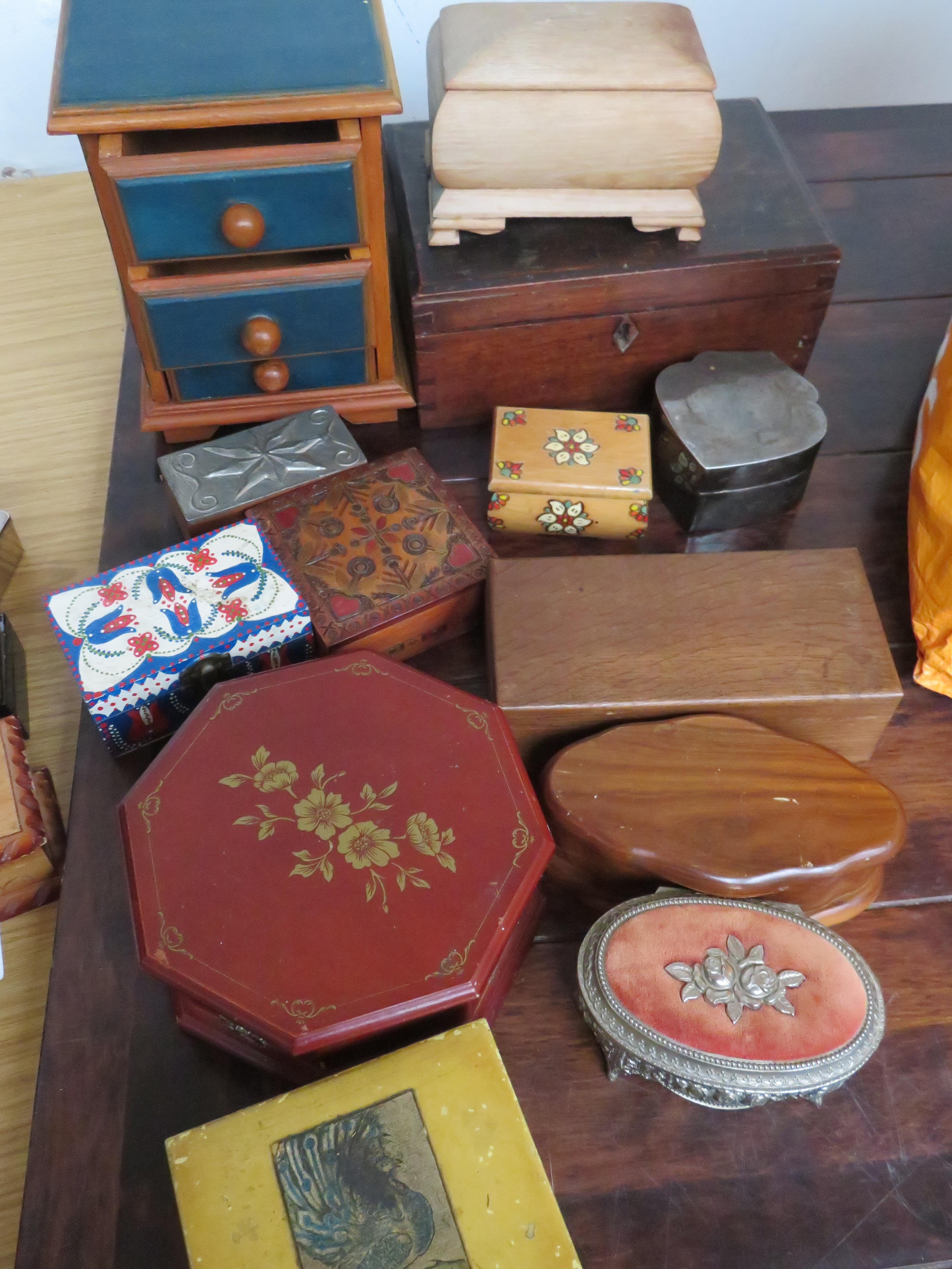 A collection of Jewellery Boxes and others