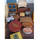 A collection of Jewellery Boxes and others