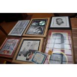 Collection of 6 framed Elvis Presley memorabilia