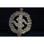 German Military Pin Badge M1/100 to Verso 6cm wide