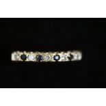 9ct Gold ring set with diamonds & purple stones