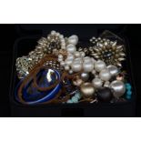 Yves St Laurent vanity case & costume jewellery