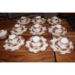 Royal Albert old country rose tea set, 41 pieces (All first quality)