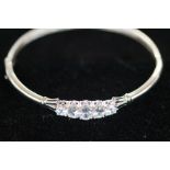 925 silver bangle set with CZ