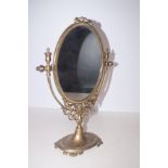 Brass dressing table mirror