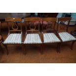 Set of 4 lyre back chairs
