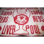 1981 European cup final Paris flag with signature'