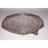 EP footed Victorian salver