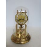 Anniversary clock with glass dome (untested) Heigh