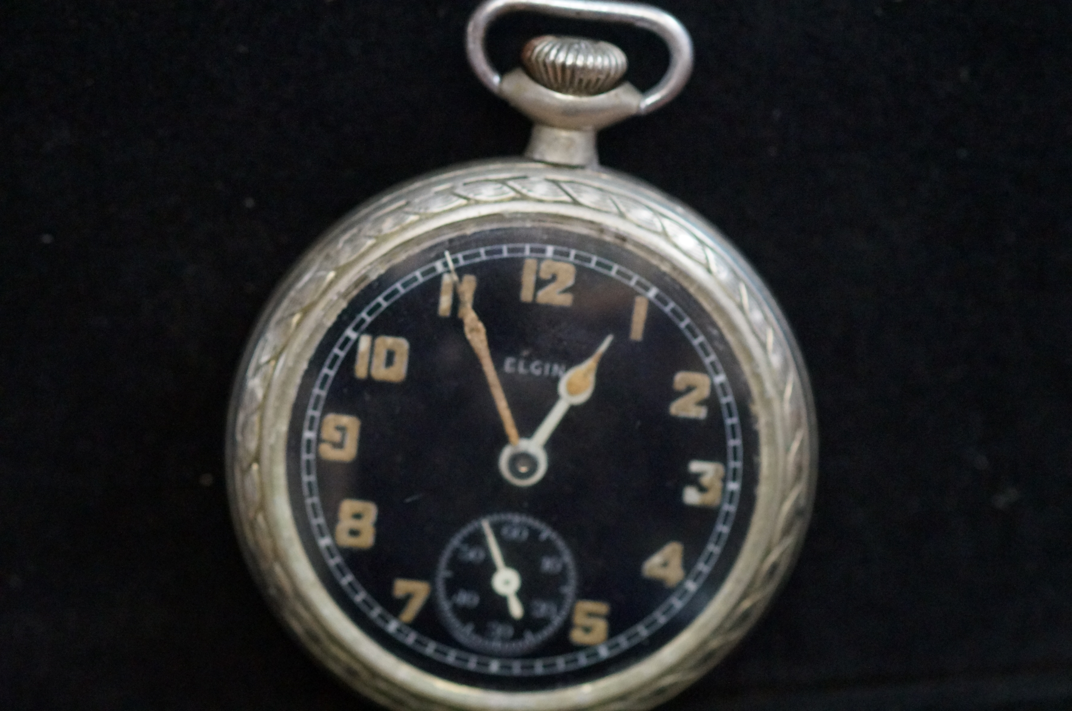 Military Elgin wristwatch with sub second dial