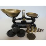 Set of vintage Libra scales & weights