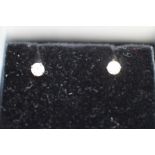 Pair of 9ct gold diamond earrings