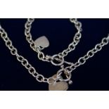 Boxed silver necklace & bracelet set