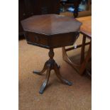 Octagonal hall table with 2 draws
