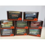 Collection of 8 precision die cast models, buses &