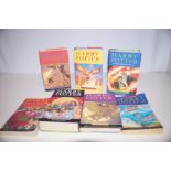 7x Harry pottery books, 5 Hardback & 2 paper back