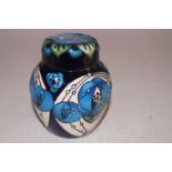 Moorcroft ginger jar Rennie rose blue trial Height