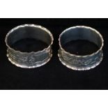 2 Silver napkin rings