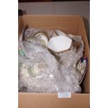 Box of porcelain & ceramics to include Noritake