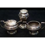 3 Piece silver cruet set Weight 160g