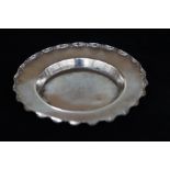 Silver fluted dish