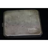 Art deco silver cigarette case, some bruises & dents (Would benefit from polish) Weight 98g