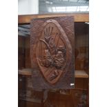 Tribal art metal wall plaque